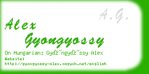 alex gyongyossy business card