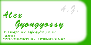 alex gyongyossy business card